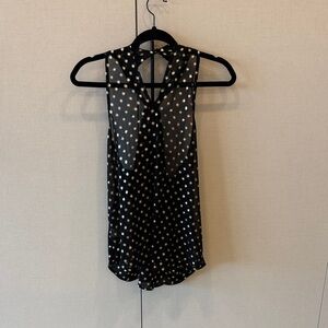 Veronica M Black and Cream Polka Dot Blouse